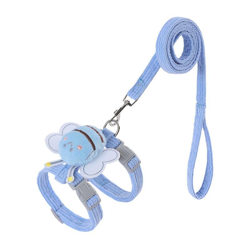 Small Cat Harness Wing Shaped Decorative Walking Vest Traction Rope Set