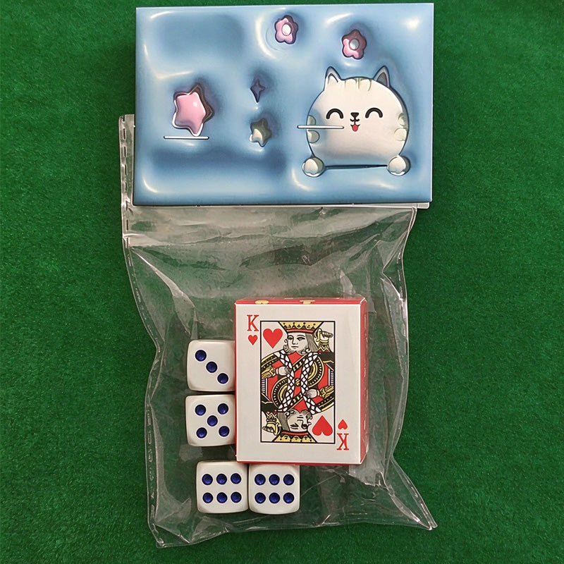 Mini Pocket Playing Cards & Dice Set