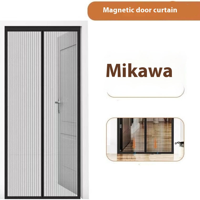 Soft Screen Window Curtain Magnetic Stripe Summer Door Curtain With Velcro Pushpin