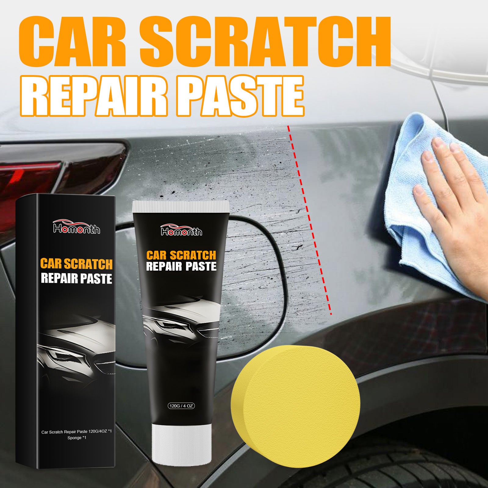 Homonth Cross-border Car Scratch Repair Paste, Deep Repair And Polishing Paste For Car Paint Scratches.