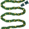 15FT Pre Lit Christmas Green Garland Upgrade