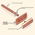 Men's Solid Copper Double-Edge Safety Razor