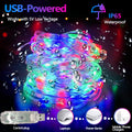 LED Rope Lights Outdoor, RGB Remote Control Fairy String Lights Plug In With 200 LEDs, Super Durabl