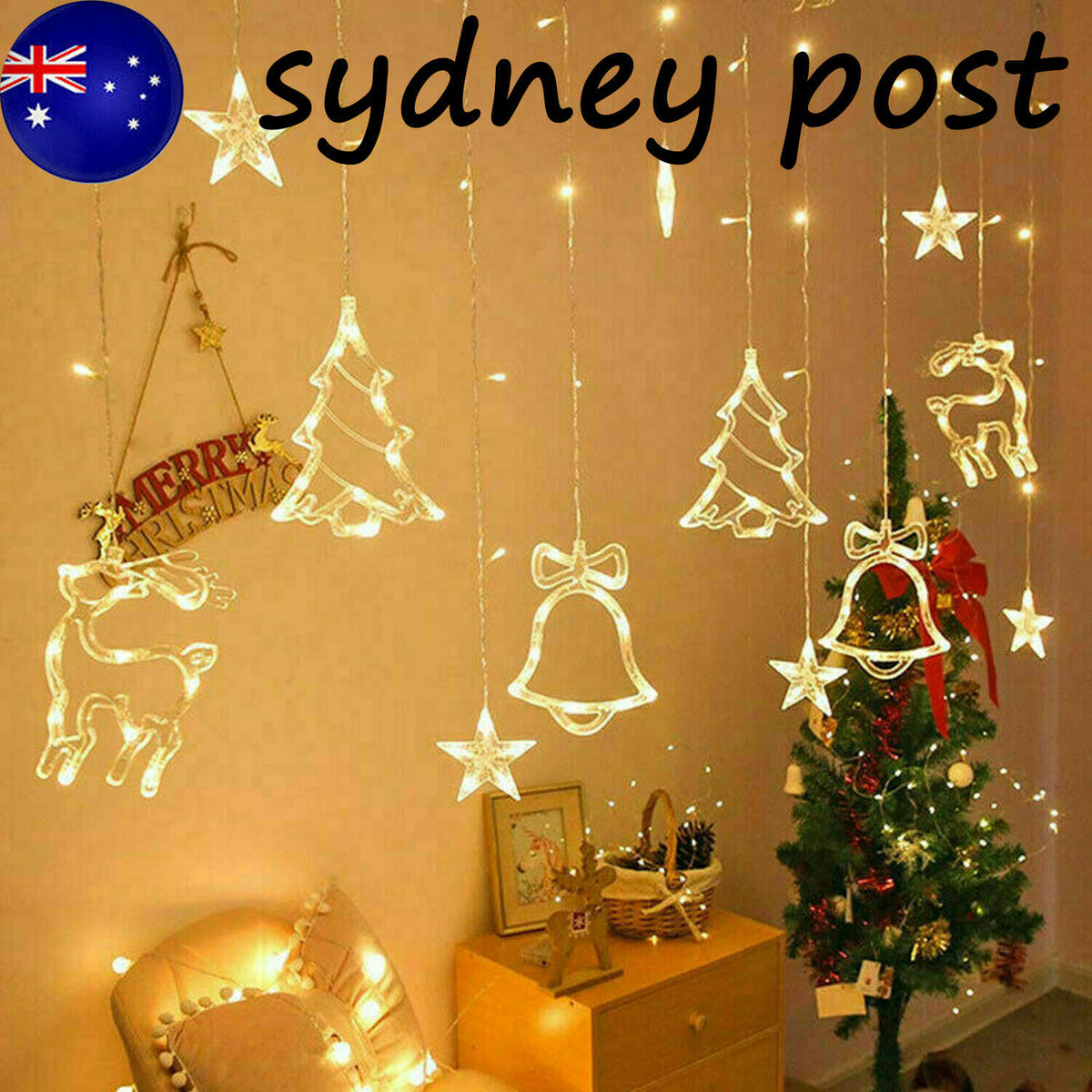 Star LED Fairy Window Curtain Lights
