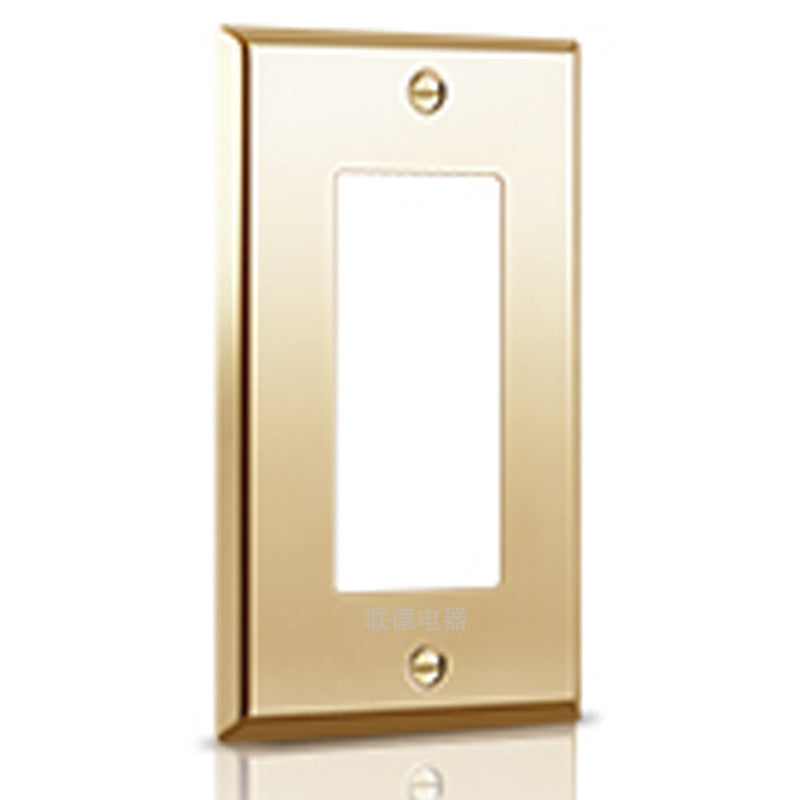 Gold-Tone Brass Double Gfci Outlet Cover Plate