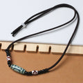 Tibetan Agate Dzi Bead Pendant Necklace