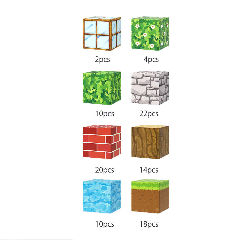 1 0 0Pcs&Set Minecraft Magnetic Building Blocks Children Kids