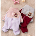 Color-Block Polar Fleece Dog Jumpsuit