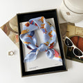 Dog Print Small Square Silk Scarf