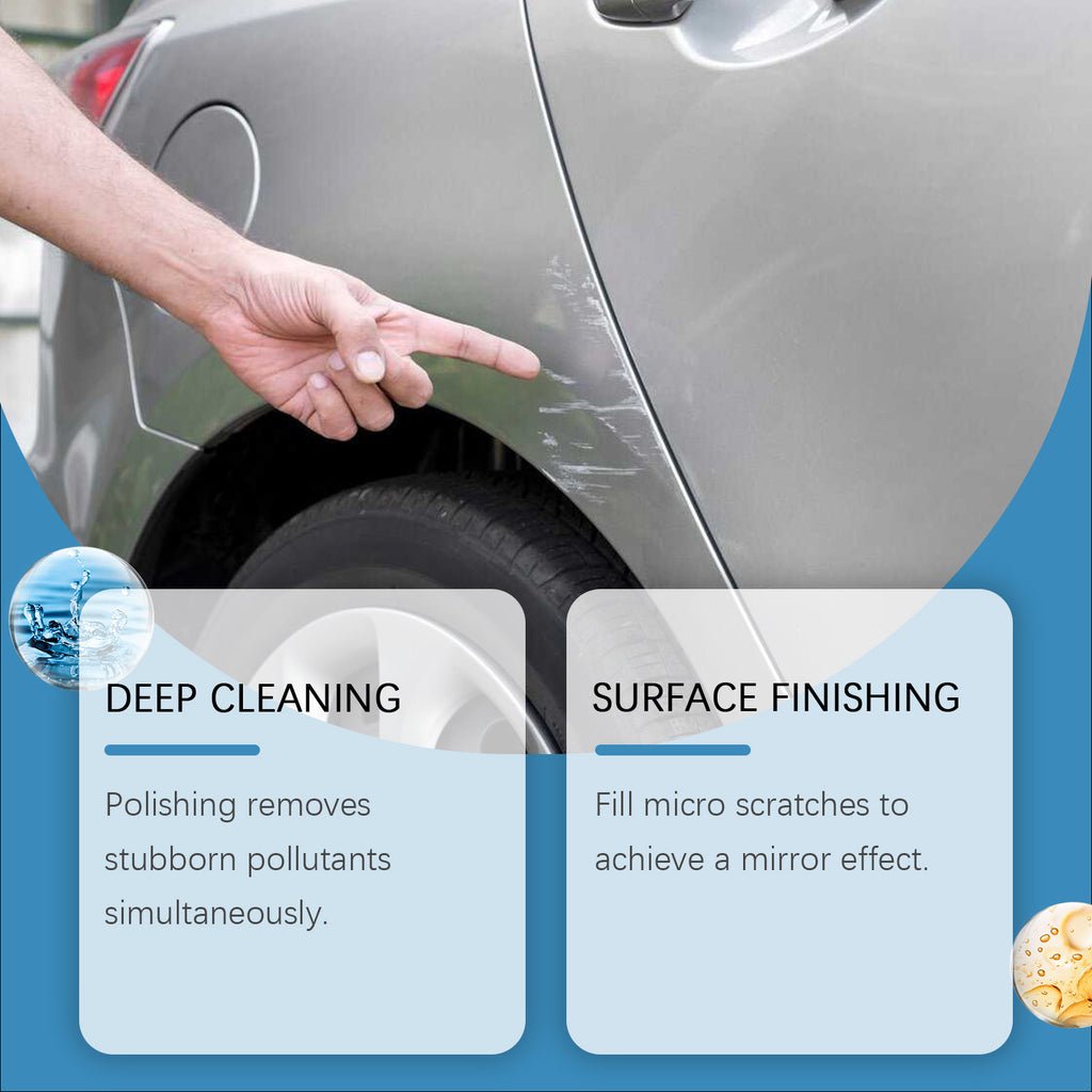 Car Scratch Remover Paste, Universal Auto Paint Scratch Repair Cream For All Car Colors, Remove Scratches, Water Marks & Swirl Marks With Sponge