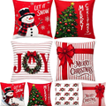 Set Of 4 Double-Sided Print Christmas Pillow Covers Christmas