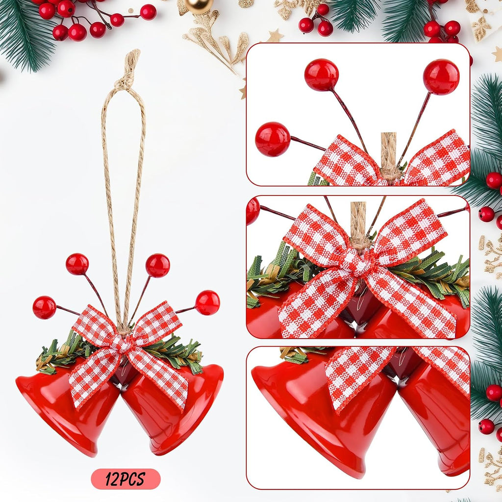 Christmas Bell Ornaments - 12 Pack
