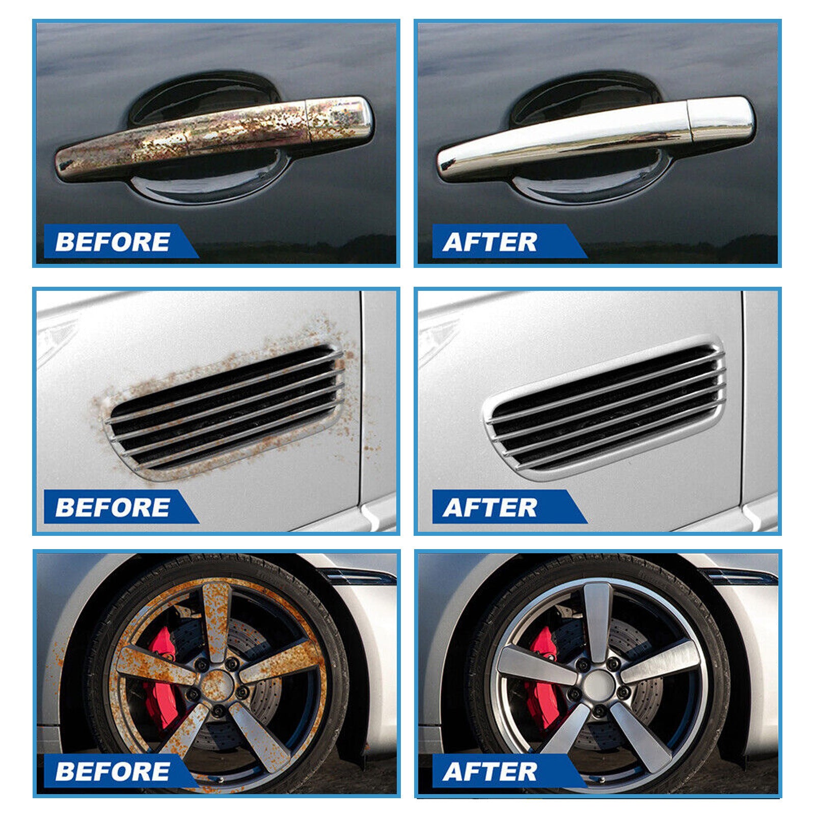 HOMONTH Automotive Iron Powder Rust Remover, For Car Paint And Tires Rust Removal, Polishing, Cleaning, Stain Removal, And Rust Restoration
