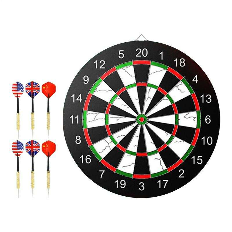 Professional Flocked Dartboard with Darts