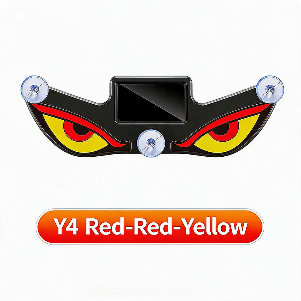 2026 New Car Accessories, Solar Devil Eyes LED Warning Light For Rear Windshield, Anti-rear Collision