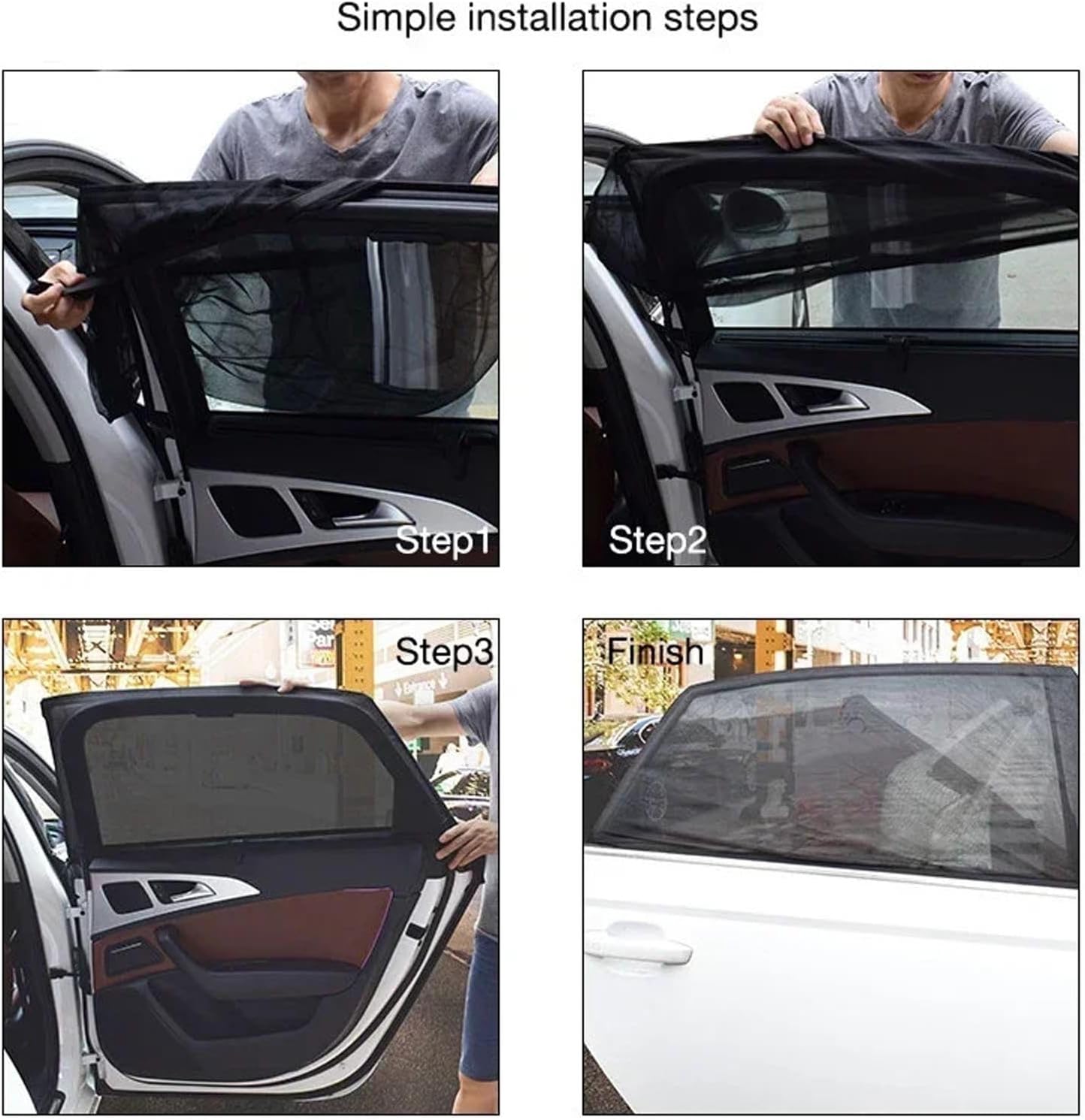 Mosquito Curtains For Cars Car Sun Shade Styling Accessories Auto UV Protect Curtain Side Window Sunshade Mesh