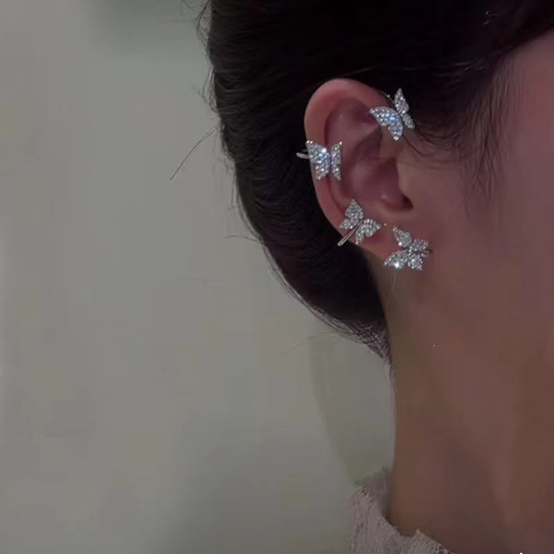 Butterfly Ear Cuff & Hook Earrings