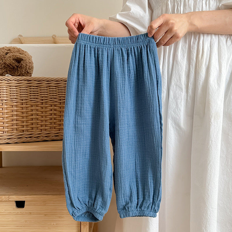 Thin Cotton Cloth Girls' Pajama Pants
