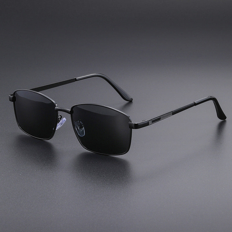 Men's Square Metal Polarized Sunglasses