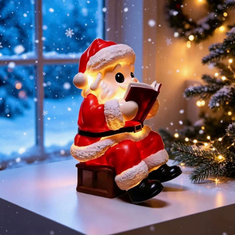 Home Use Santa Claus Reading Book Lamp