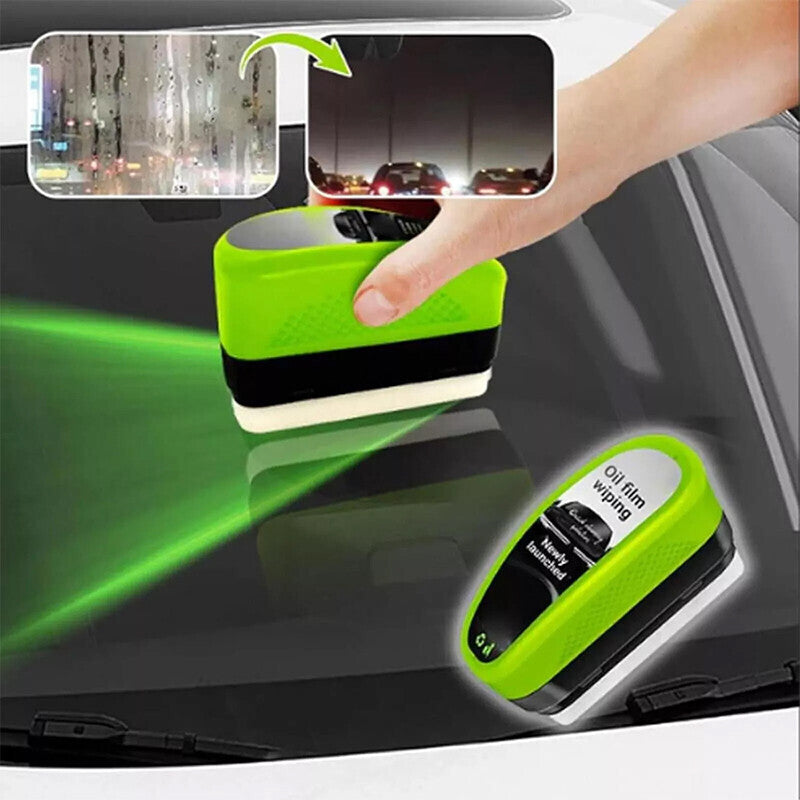 3Pcs Glass Cleaning Wipe Brsuh, Cleaning Brush, Car Windshield Oil Film Cleaner