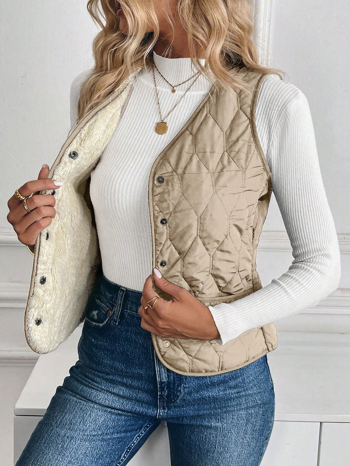 Women's Plush Lined Padded Winter Vest