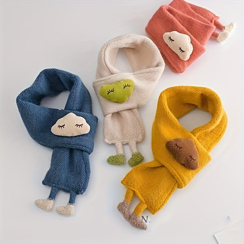 Kids' Cute Cloud Knitted Winter Scarf