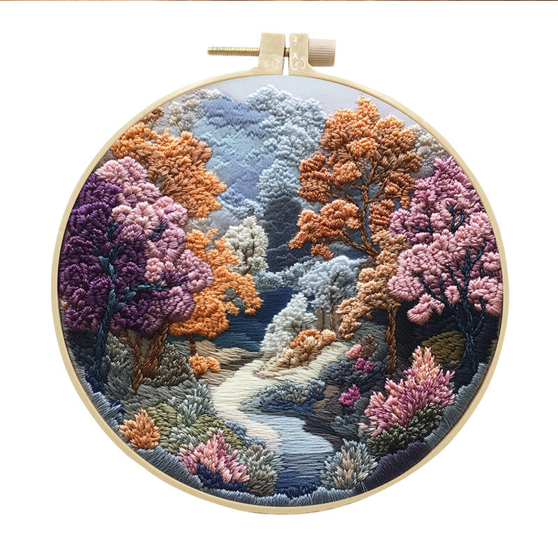 Embroidery Diy Handmade Cloth Art Material Kit Kit