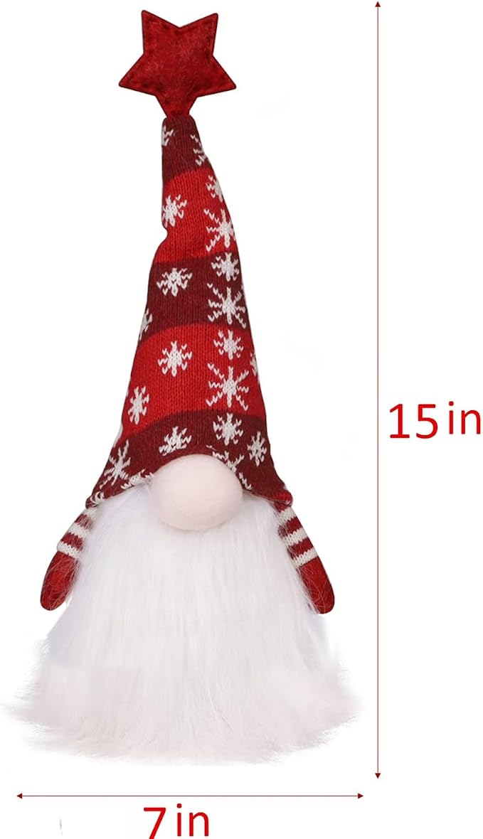 2-Piece 15-Inch Lighted Christmas Gnomes
