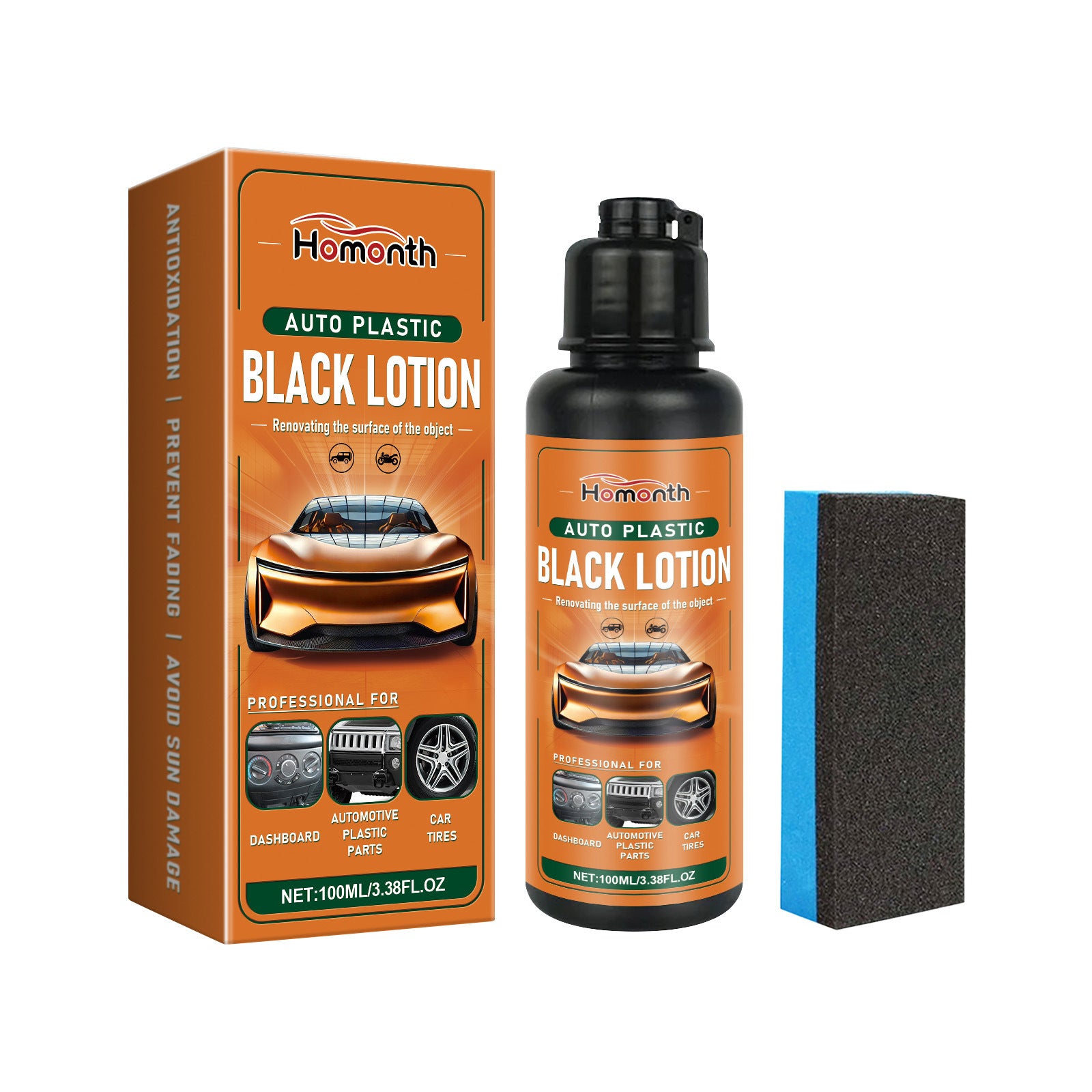 Homonth Automotive Plastic Refurbishing Agent, Interior Accessory Stain Cleaner, Plastic Refurbishing Agent