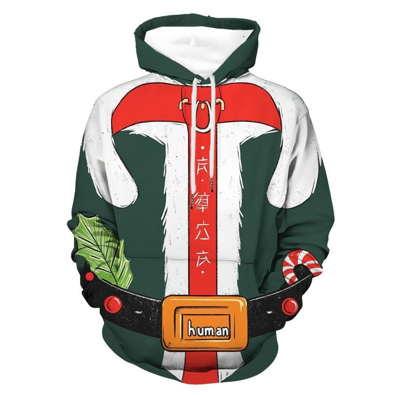 Men's Christmas 3D Print Hoodie - Long Sleeve