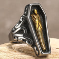 Men's Titanium Steel Coffin Ring