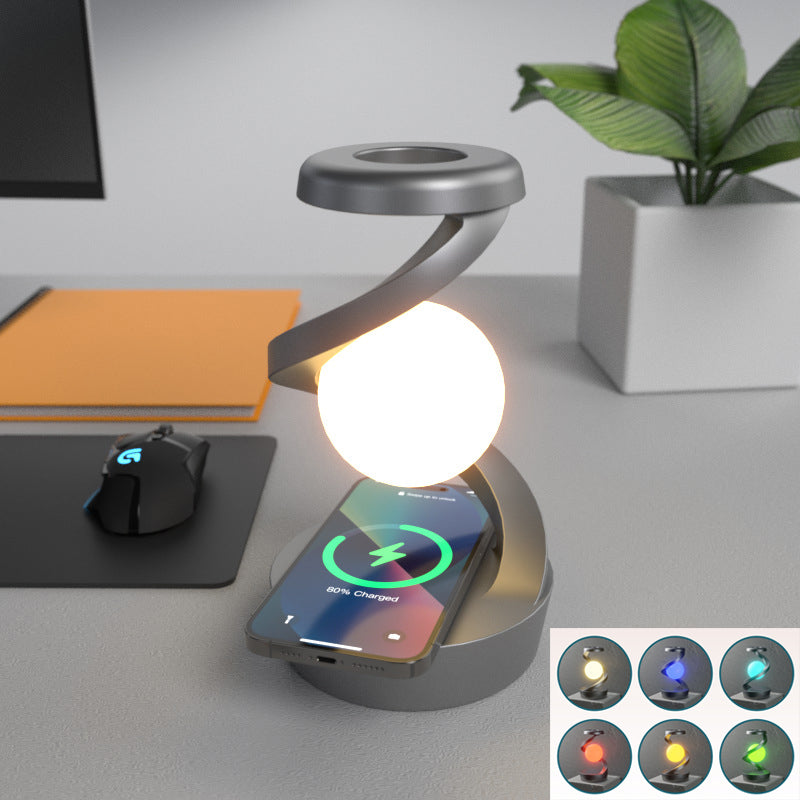 Rotating Moon Desk Lamp (Optional Wireless Charger)