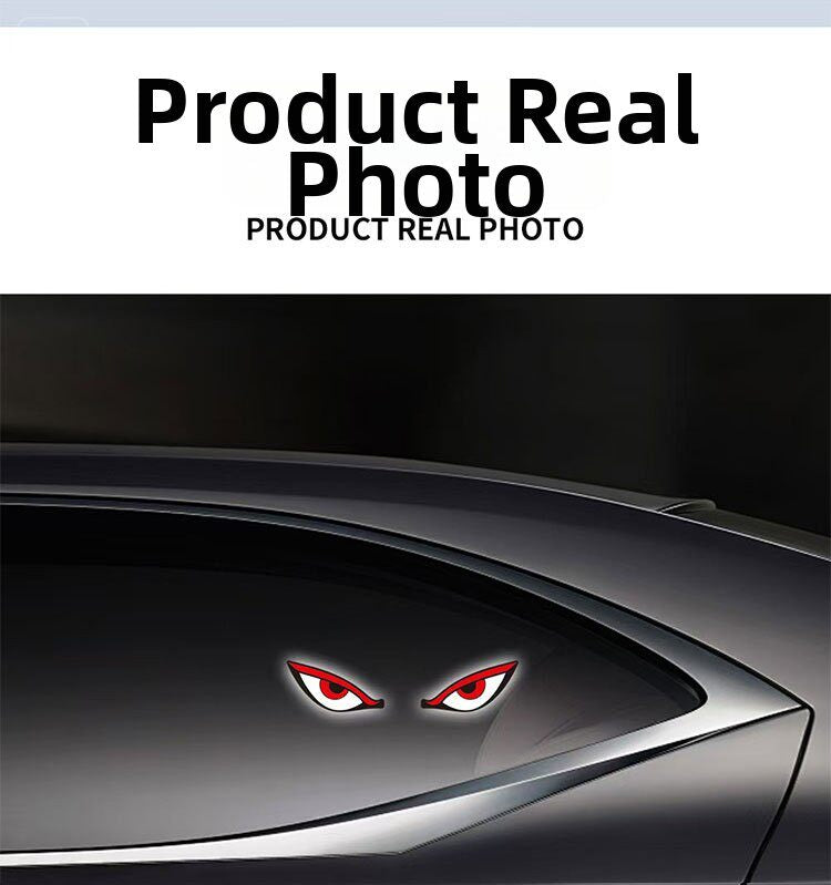 2026 New Car Accessories, Solar Devil Eyes LED Warning Light For Rear Windshield, Anti-rear Collision