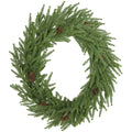 24 Inch Christmas Wreath, Artificial Norfolk Pine Wreath with Pine