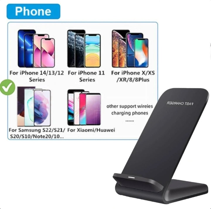 Qi Wireless Fast Charger Charging Pad Stand Dock