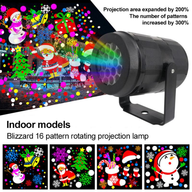 Rotating Snowflake LED Projector Light (US Plug)