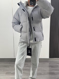 Unisex White Duck Down Puffer Jacket