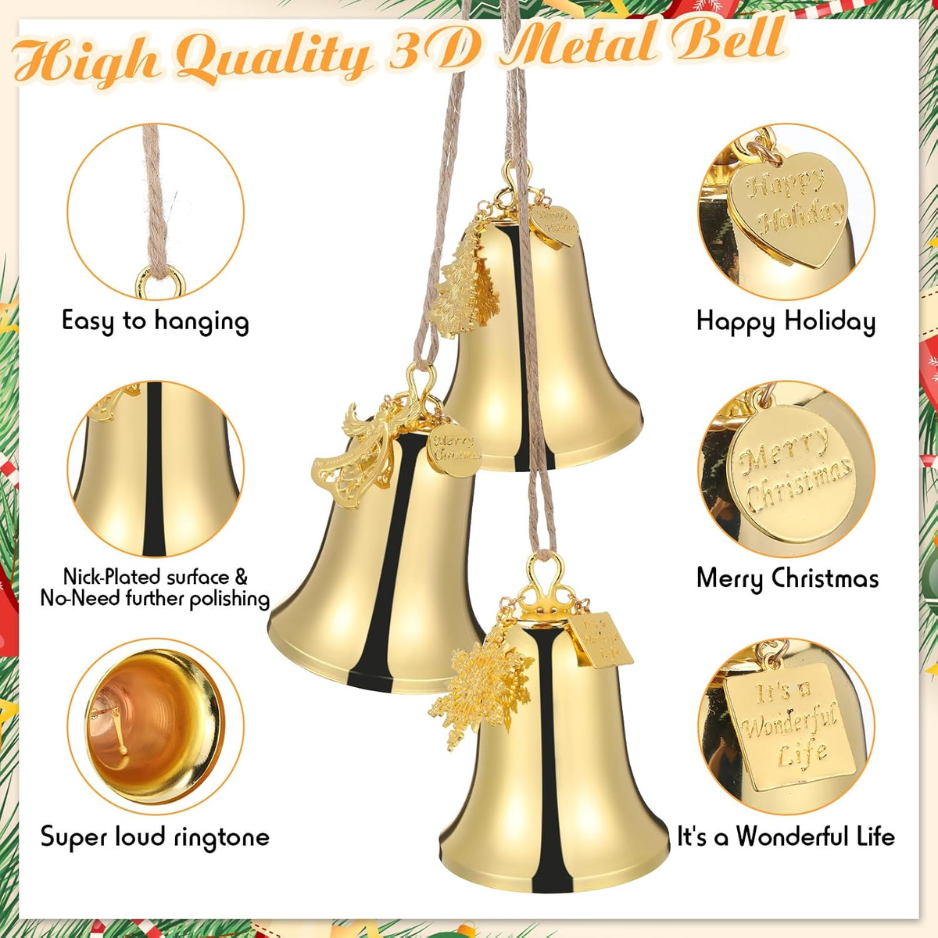 1 Set Large Christmas Bell Ornament Set