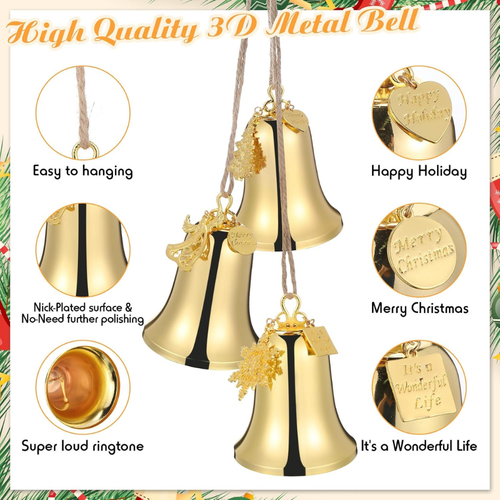 1 Set Large Christmas Bell Ornament Set