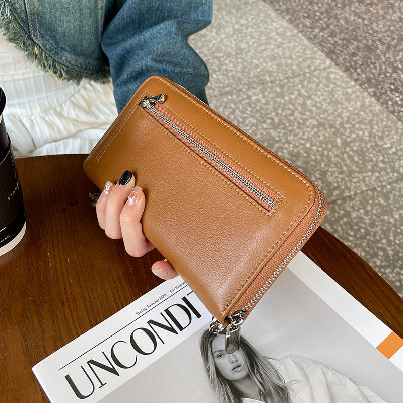 Womens Long Genuine Leather Wallet