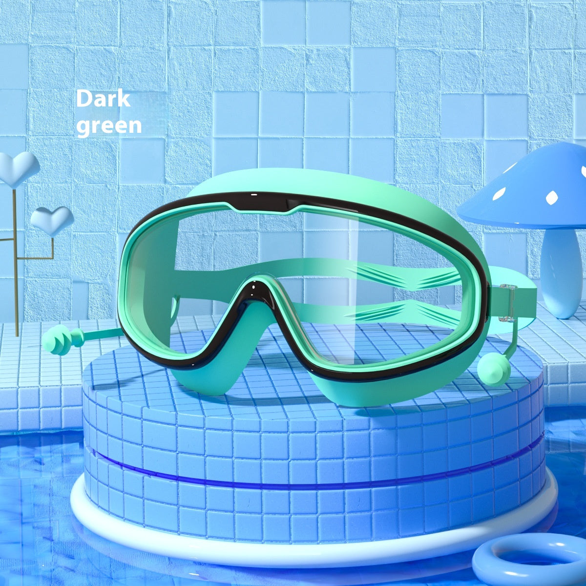 Goggles Large Frame Waterproof Non-fogging Swimming Glasses