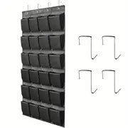 Clear Over The Door Shoe Organizer with 24 Fabric Pockets