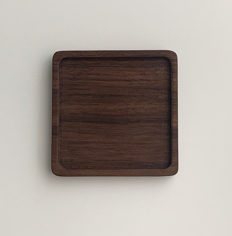 Unpainted Japanese Walnut Insulated Wooden Coaster