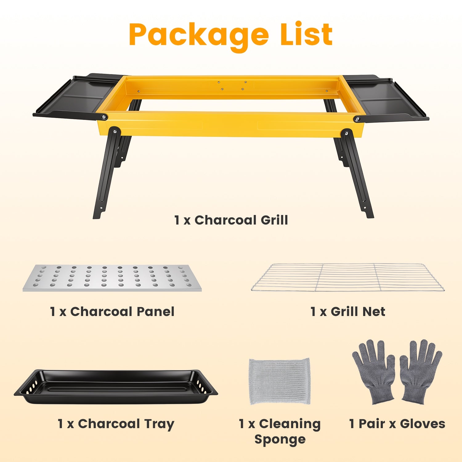 1Pc Portable Folding Charcoal Grill Stainless Steel Camping BBQ Grill With Side Panels Compact Tabletop Barbecue Grill With Carry Handle For Picnic Beach Travel