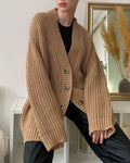 Women's Loose V-Neck Cardigan