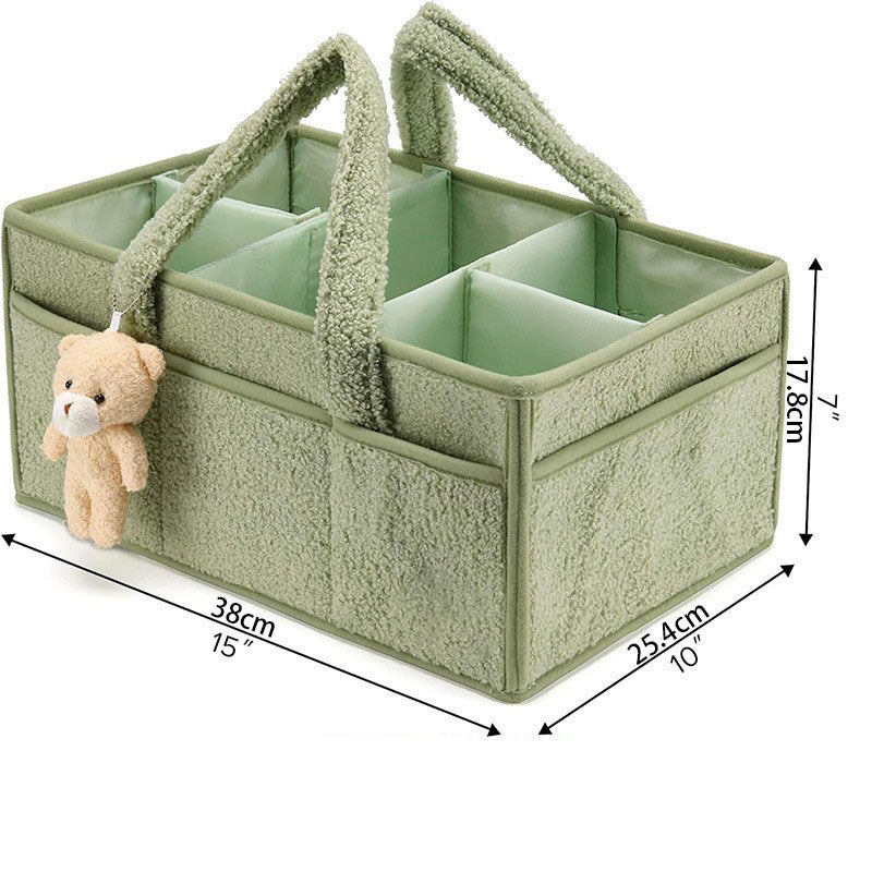 Diaper Caddy Organizer For Changing Table, Storage Basket For Wipes, Gift For Baby Shower, Car Organizer, Nursery Organizer, Portable Storage
