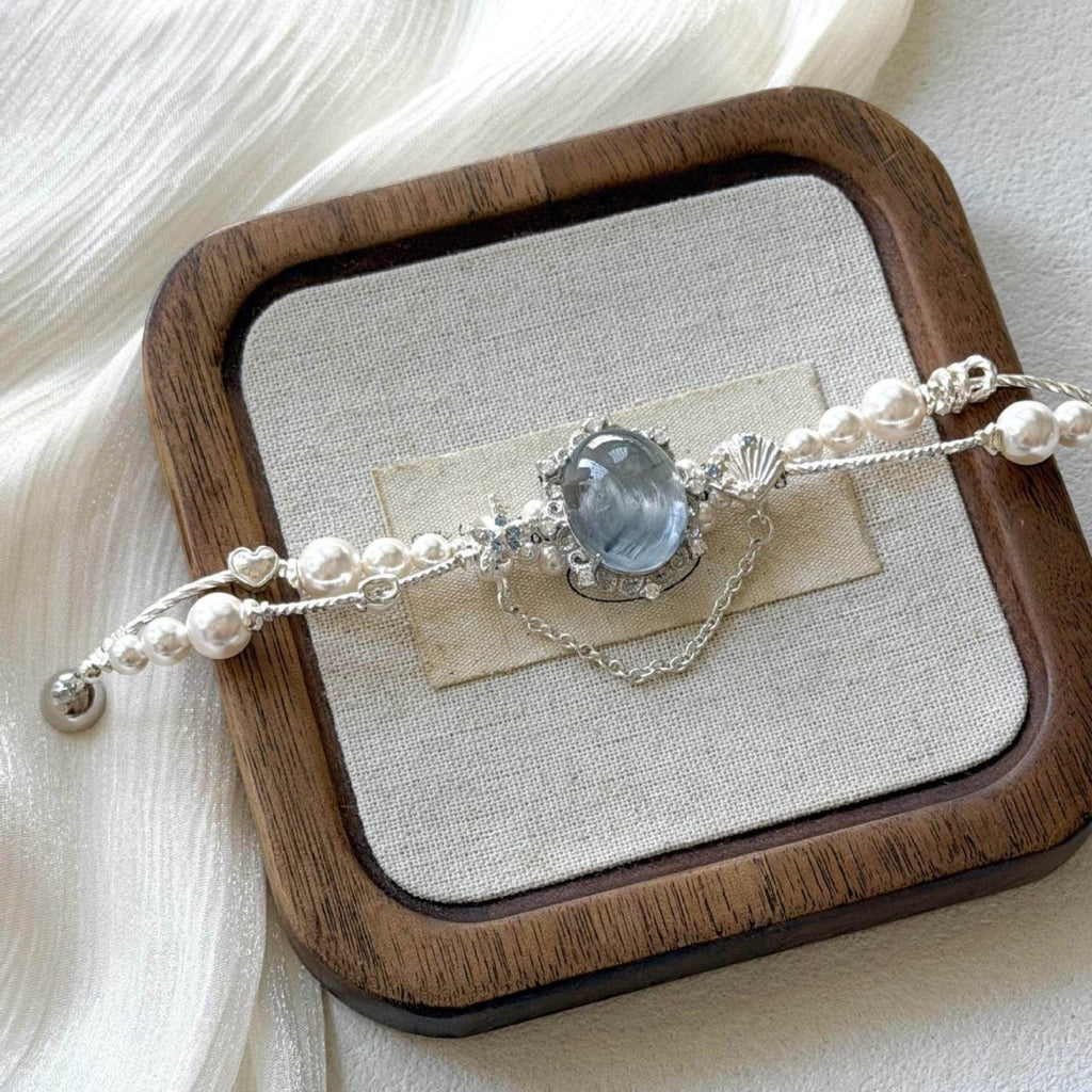 French Double-Layer Pearl Magnetic Bracelet