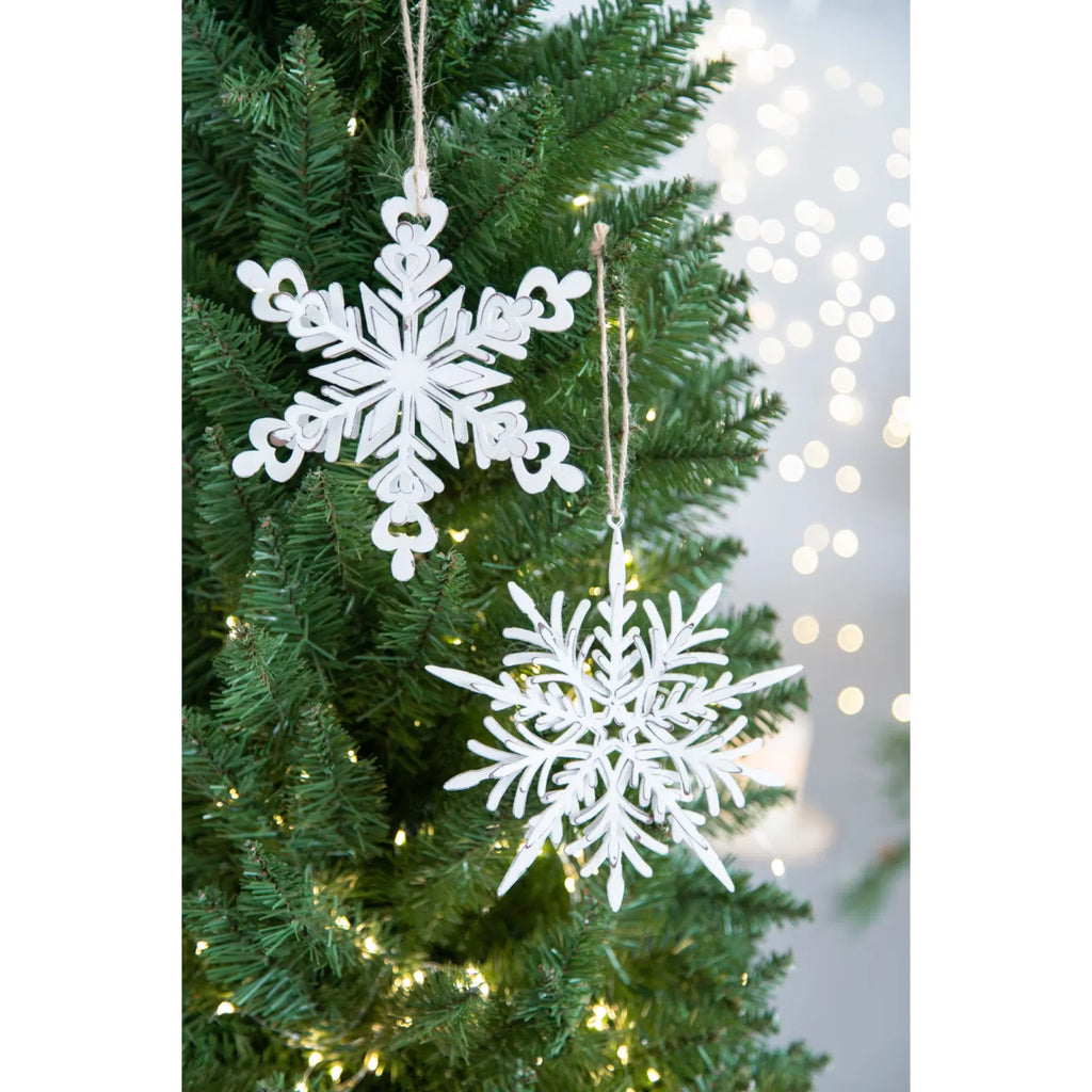 Set of 6 Iron Snowflake Hangers