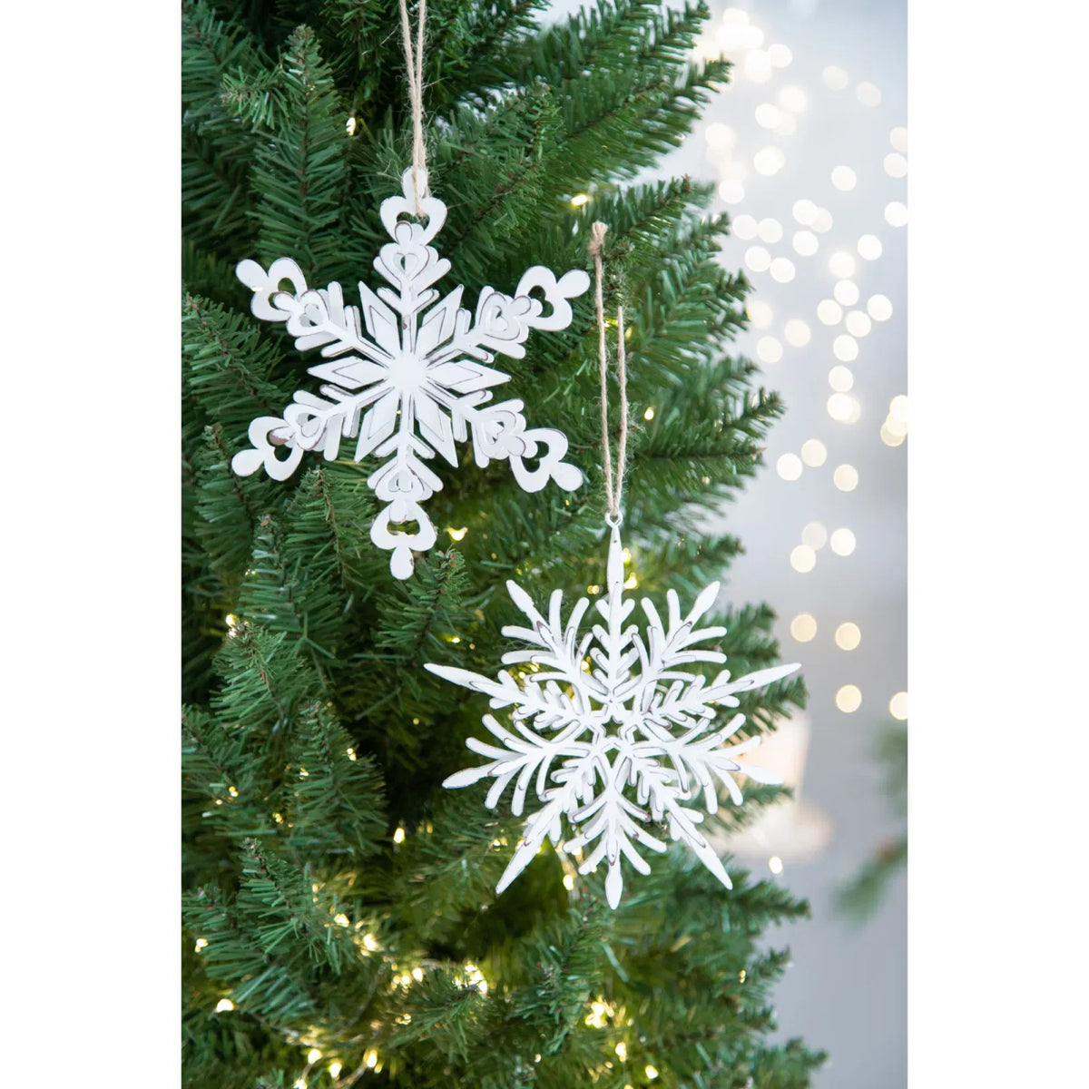 Set of 6 Iron Snowflake Hangers
